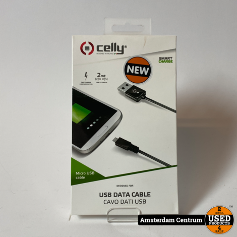 Celly Micro USB 2M Zwart/Black | Nieuw