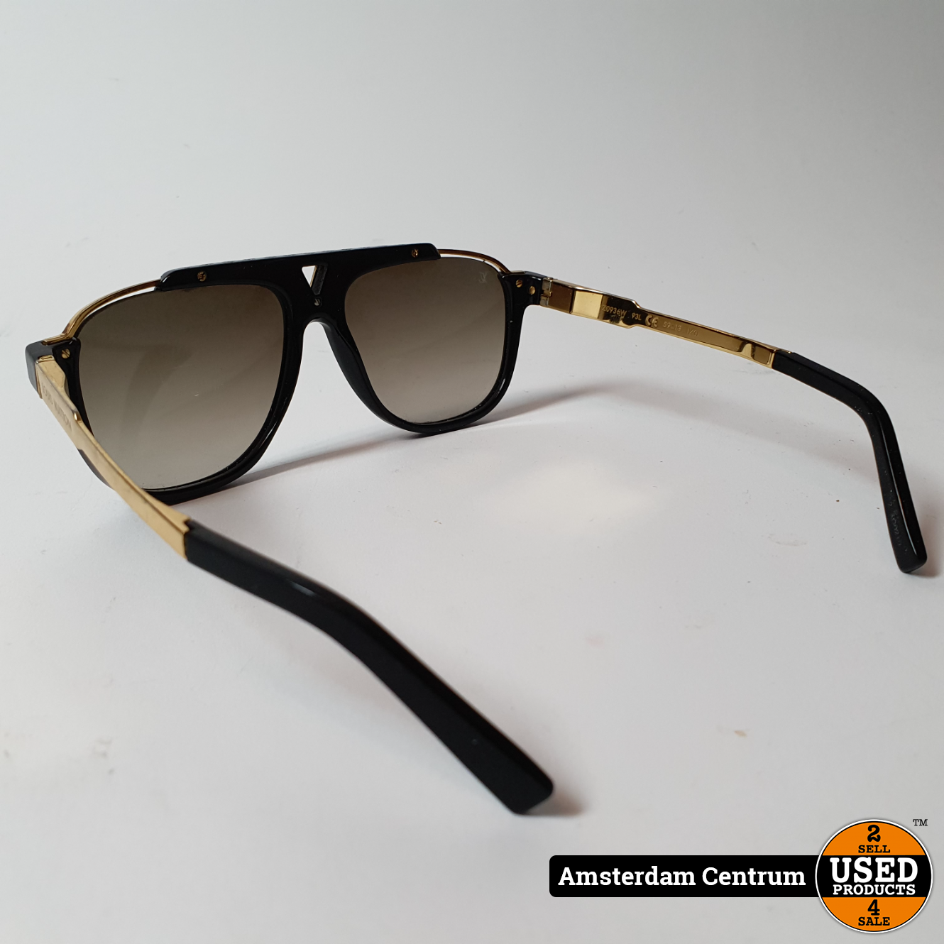 Authentic Louis Vuitton mascot sunglasses - black and gold Z0936W