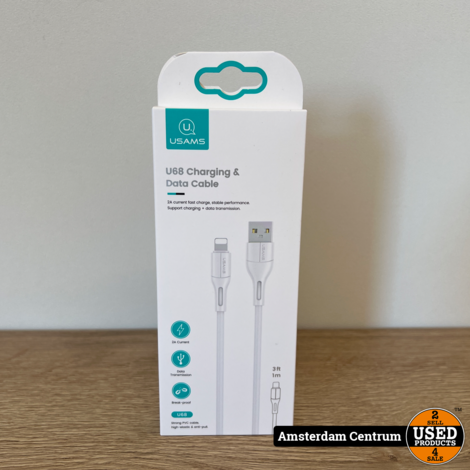 USAMS US-SJ500 U68 Lightning Charging &amp; Data Cable 1m | Nieuw