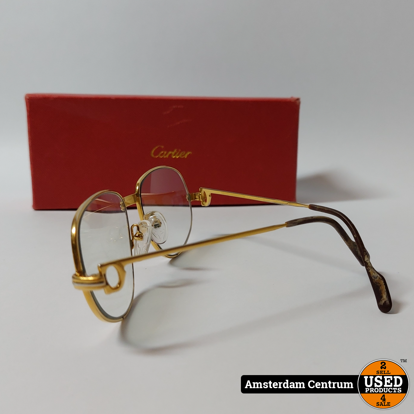 Het beste bekken Welvarend Cartier Romance bril goud | in koker - Used Products Amsterdam Centrum