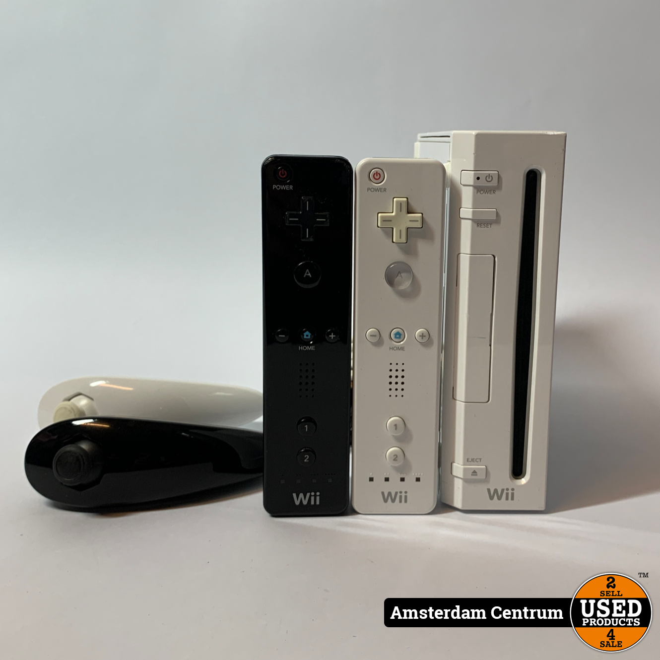 Taalkunde ledematen marge Nintendo Wii Console Wit | Incl. 4 Controllers & 3 Nunchucks - Used  Products Amsterdam Centrum