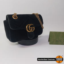 Gucci 445744 GG Marmont Mini Velvet Bag Black - Incl. Garantie