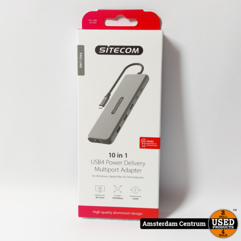 Sitecom Pro Line 10 in 1 USB4 Multiport Adapter - Nieuw
