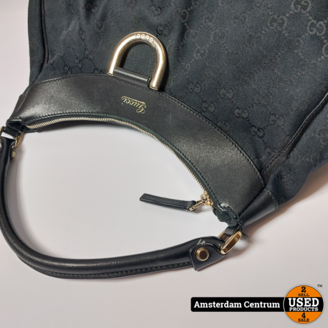 Gucci Black GG Canvas Abbey D-Ring Vintage Shoulder Bag - Excl. Bon