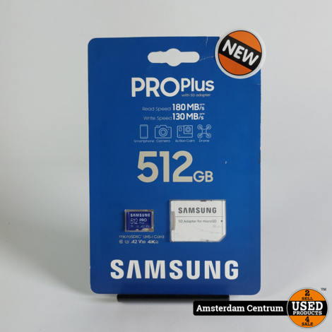 Samsung Pro Plus 512GB with SD Adapter - Nieuw