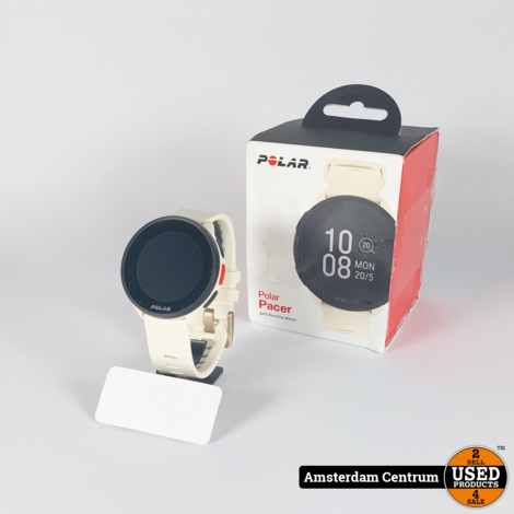 Polar Pacer Cloud White Smartwatch - In Prima Staat