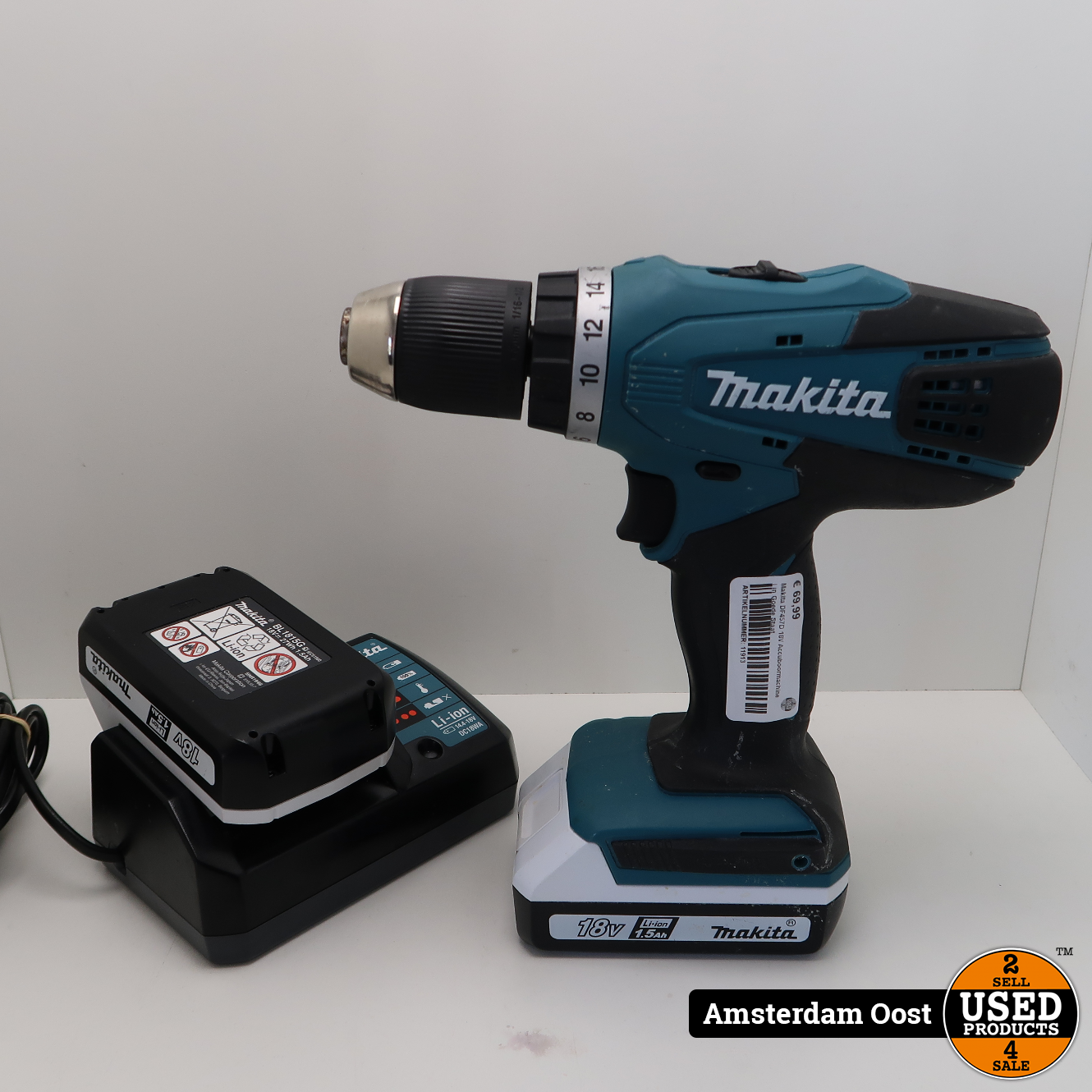 Klant eindpunt protest Makita DF457D 18V Accuboormachine | in Goede Staat - Used Products  Amsterdam Oost