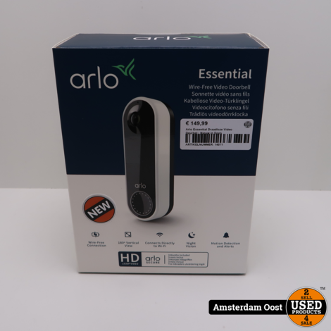 Arlo Essential Draadloze Video Deurbel | Nieuw in Doos