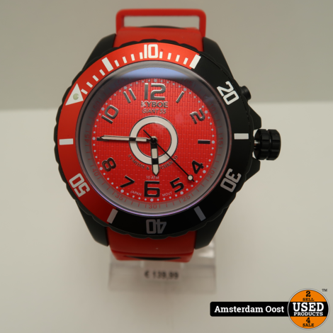 Kyboe Giant 55 Berlin Black/Red Herenhorloge | in Nieuwstaat