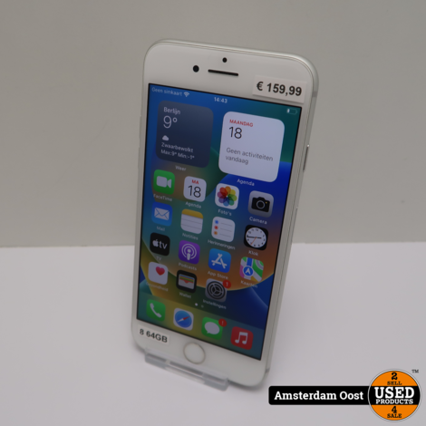iPhone 8 64GB Silver | in Nette Staat