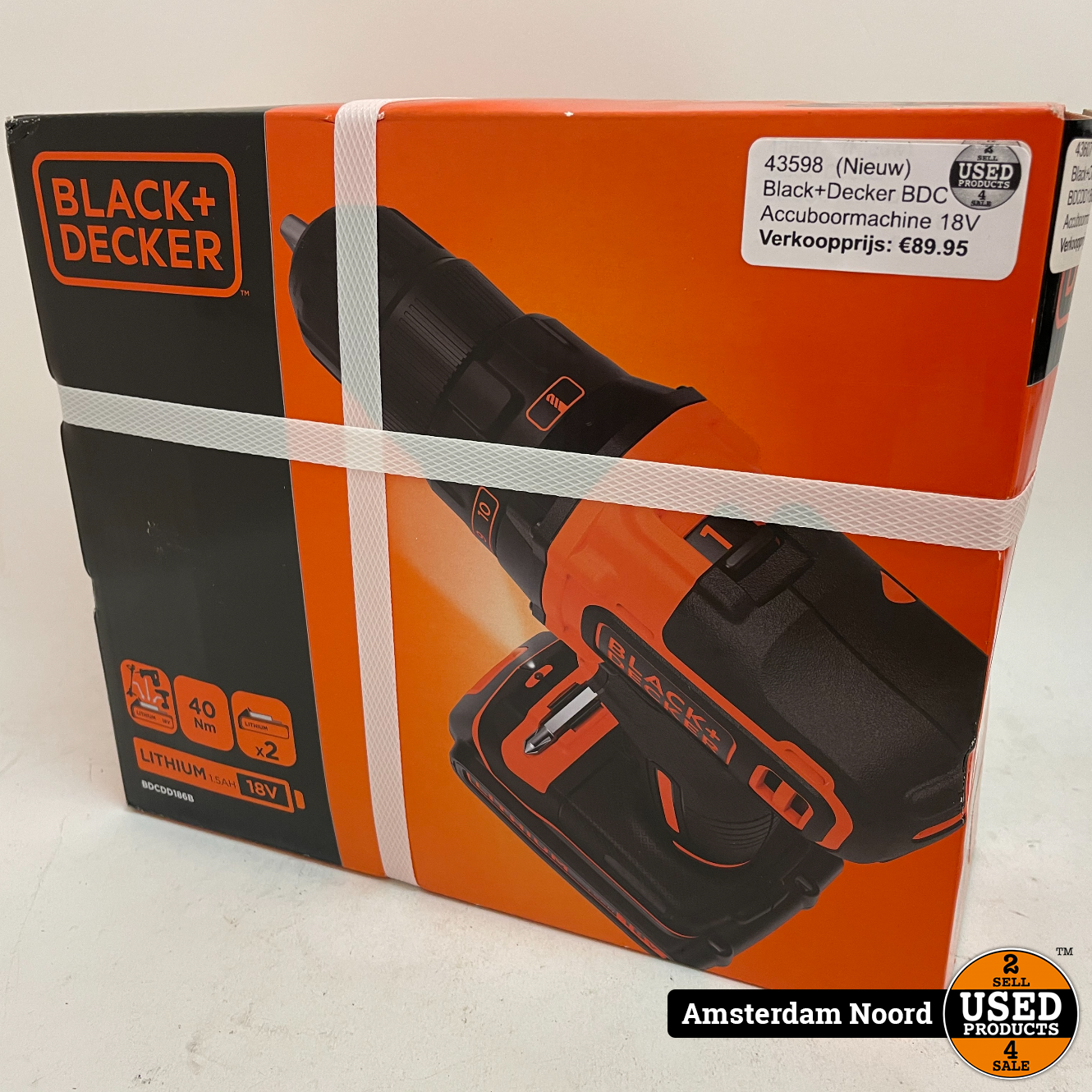 Black+Decker BDCDD186K-QW Accuboormachine 18V (Nieuw) - Products Amsterdam Noord