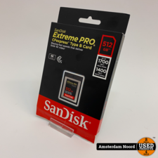 SanDisk CFexpress Extreme Pro 512GB Type B Card 1700/1400MB/s (Nieuw)