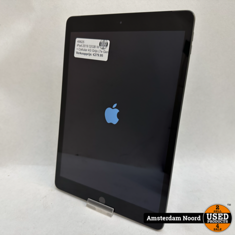 Apple iPad 2019 32GB Wifi + Cellular 4G Grijs (7e Generatie)