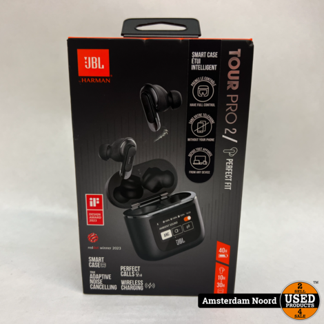 JBL Tour Pro 2 Zwart (Nieuw)