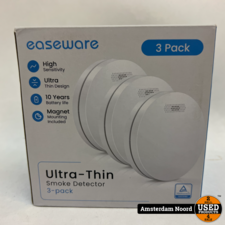 Easeware Ultra-Thin Smoke Detector (3 Pack) Nieuw