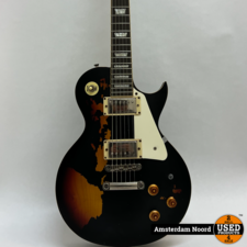 Vintage V100 ICON Distressed Black Sunburst Elektrische Gitaar