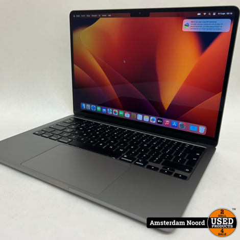 Macbook Air 2022 13.6/M2/8GB/256SSD/Ventura (Nieuwstaat)