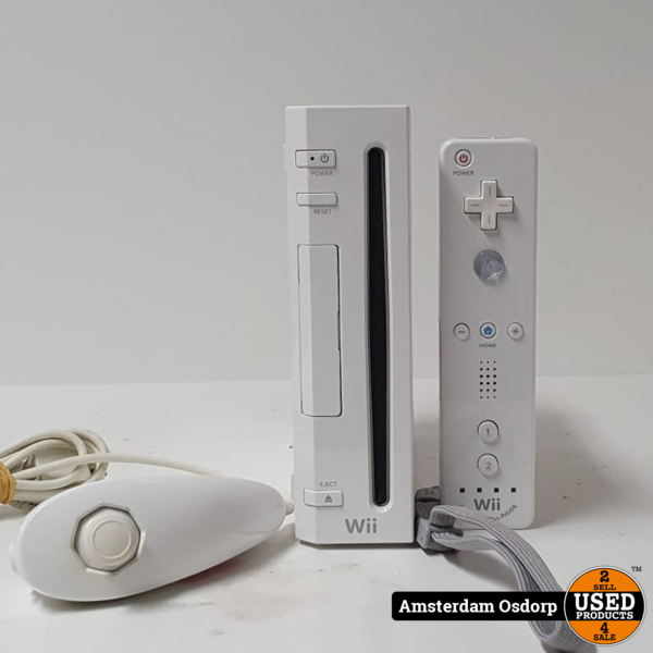 Enten Wrok voorkant Nintendo WII console wit + 2 controllers - Used Products Osdorp
