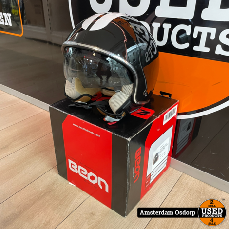 Beon Design Helm Model B-100e | Shiney Zwart | Nieuw