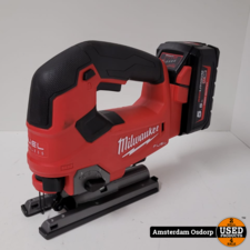 Milwaukee M18FJS decopeerzaag body + 5.5Ah Accu | zo goed als nieuw