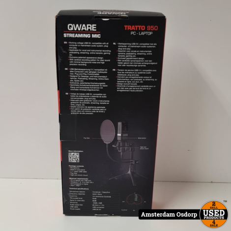 Qware Tratto 950 Streaming mic | nieuwstaat