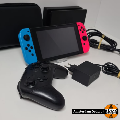 Nintendo Switch 32 Red/Blue + Pro Controller / Gebruikt
