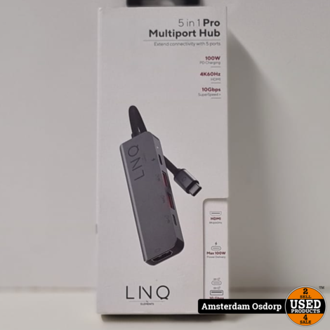 Linq by ELEMENTS USB C Hub - 5 in 1 Pro Multipoort | NIEUW!