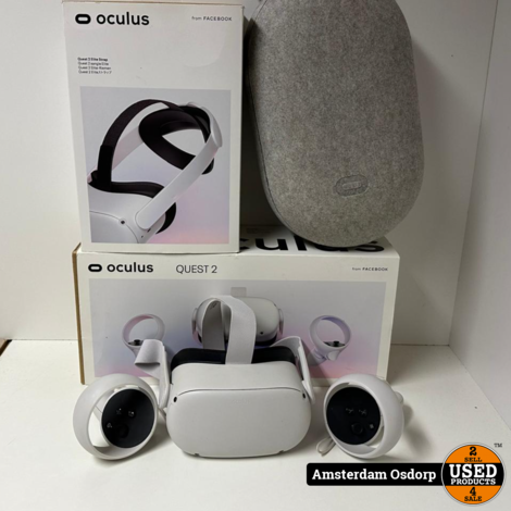 Oculus Quest 2 64GB + Elite strap + case | nette staat