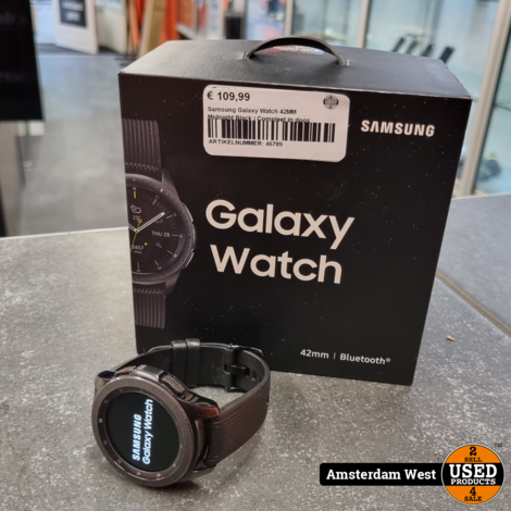 Samsung Galaxy Watch 42MM Midnight Black | Compleet in doos