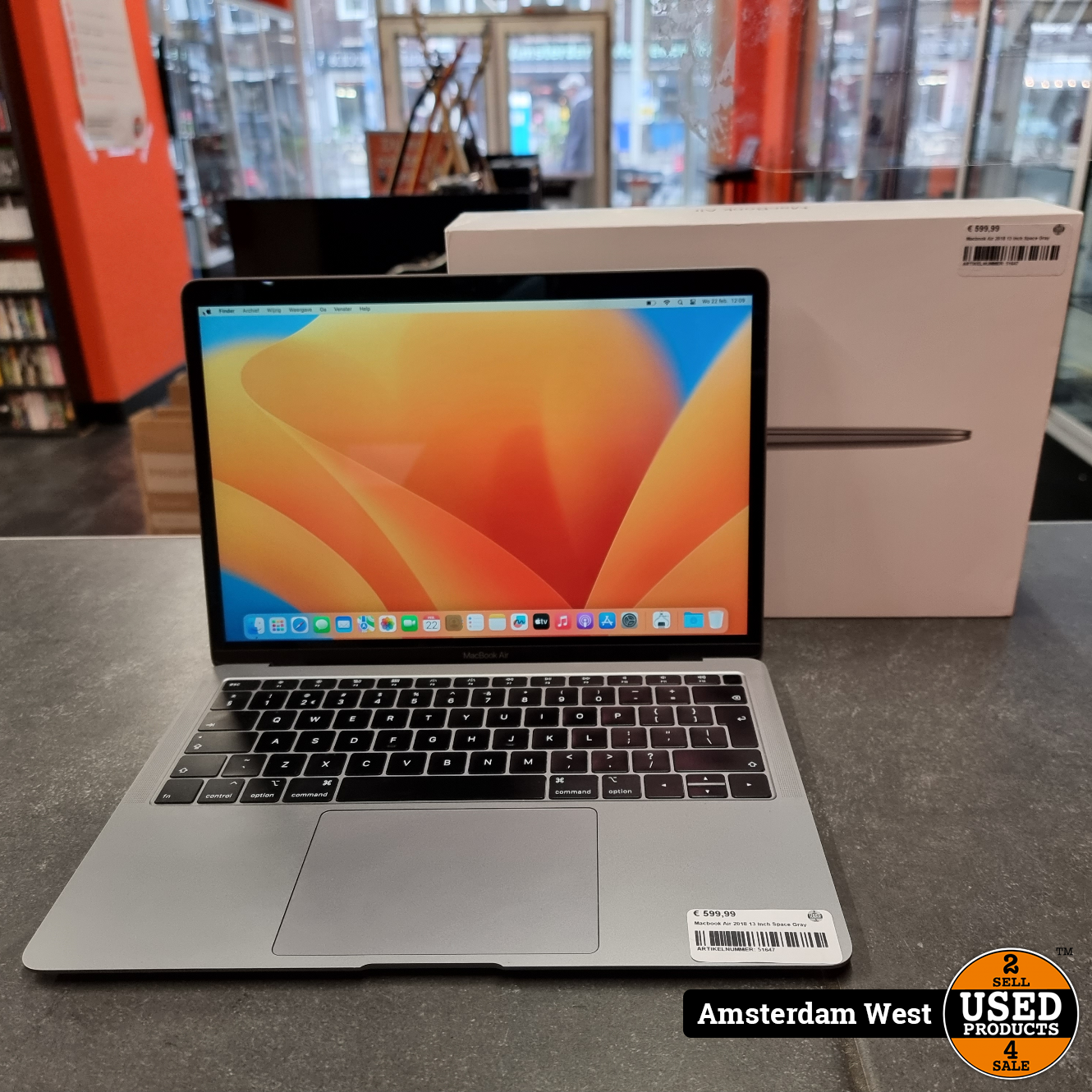 Apple Macbook Air 13 Inch Space Gray | Nette staat - Used Products Amsterdam West