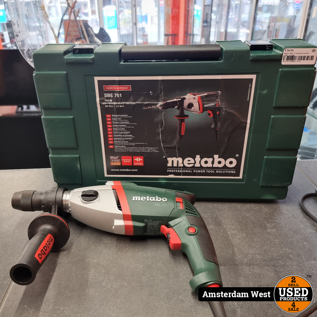Metabo SBE 751 Klopboormachine 750W In koffer - Used Products Amsterdam West