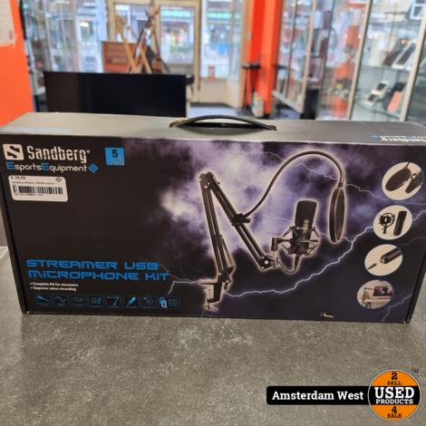 Sandberg Streamer USB Microphone Kit | Nette staat