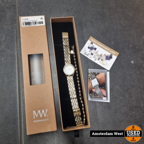 Set Meye Lady Horloge Goud & Armband Bolova | Nieuwstaat