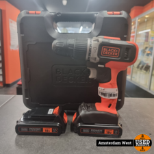 Black & Decker Klopboormachine met 2x Accu BCD003C2K-QW