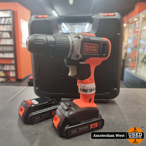 Black & Decker Klopboormachine met 2x Accu BCD003C2K-QW