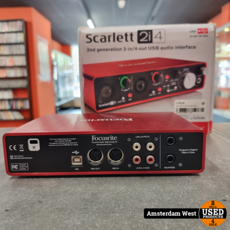 Focusrite Scarlett 2i4 2nd Gen USB Audio Interface
