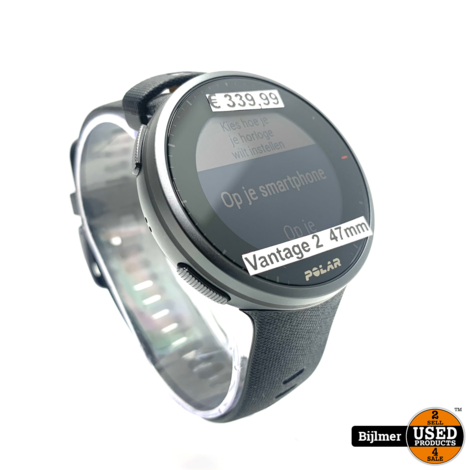 Polar Vantage V2 Multisport horloge  Zwart 47 mm M/L bandje | Nette staat