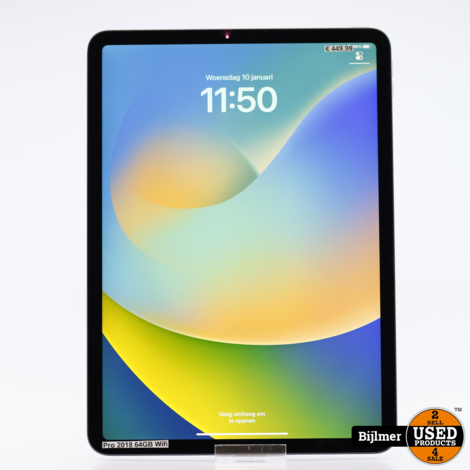 iPad Pro 11 Inch 2018 64GB WiFi Space Gray | Nette staat