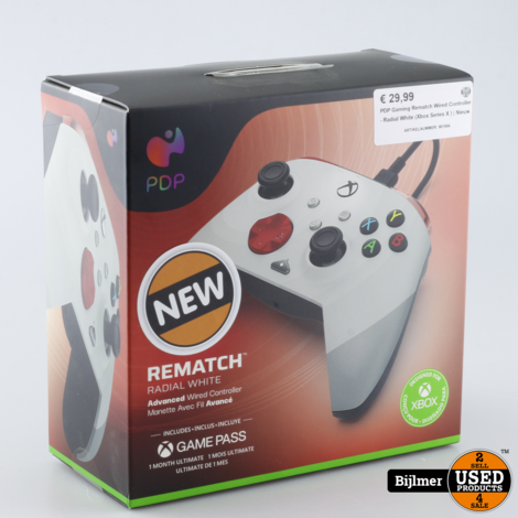 Xbox Series X PDP Gaming Rematch Wired Controller White | Nieuw in doos