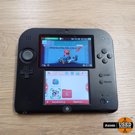 Nintendo 2DS Console Incl. Doos &amp; Mario Kart 7 & Tomodatchi Life I Krasje in het scherm