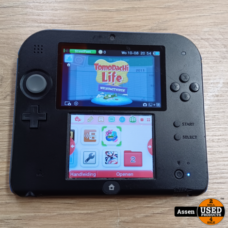 Nintendo 2DS Console Incl. Doos &amp; Mario Kart 7 & Tomodatchi Life I Krasje in het scherm