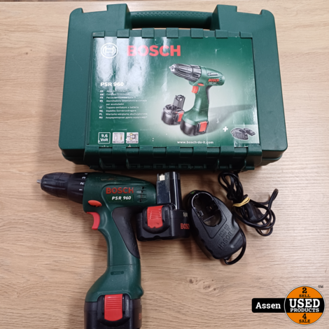 Bosch PSR 960 Accuboormachine compleet met 2 accu's