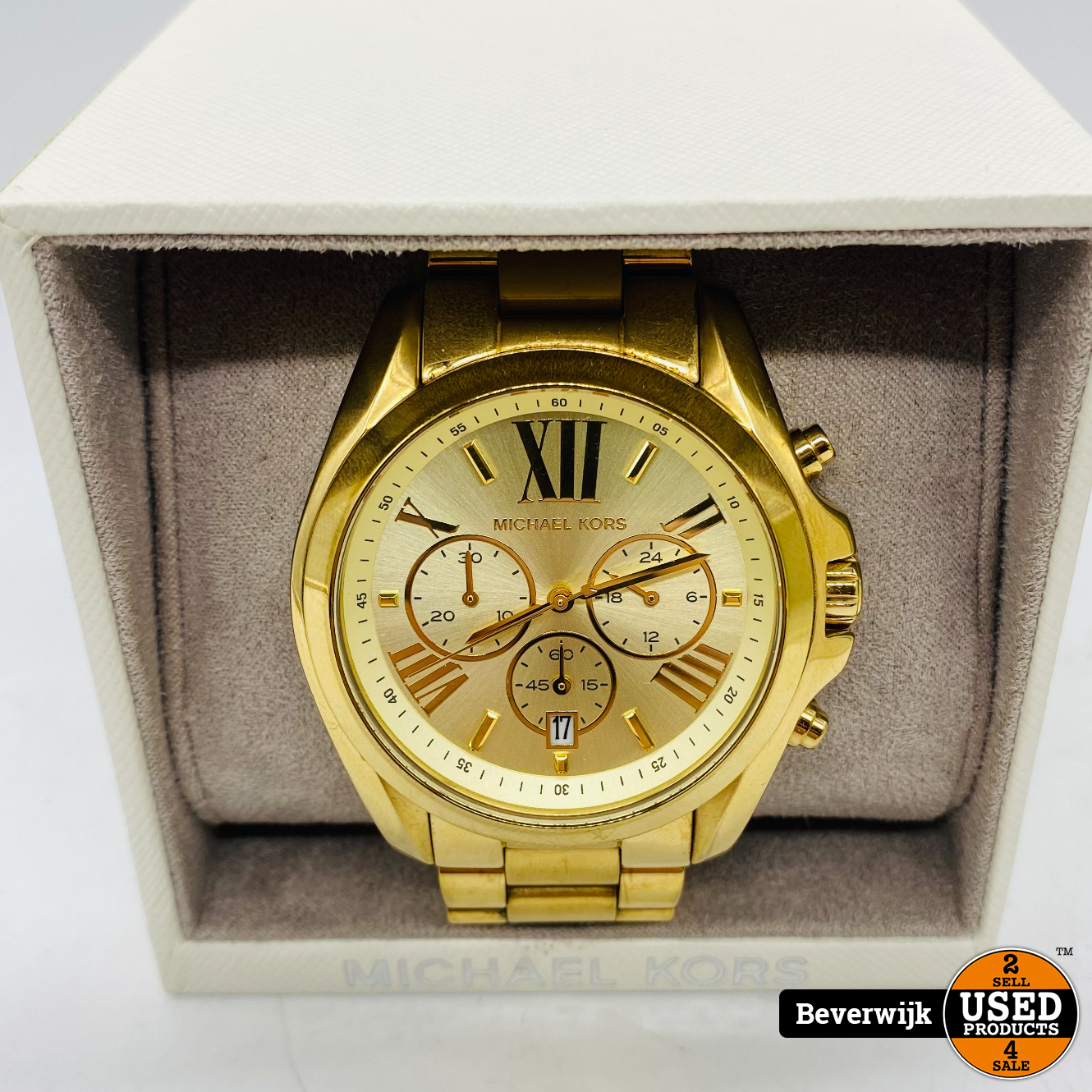 Michael Kors MK5605 Bradshaw Watch Gold-Tone | Chronograaf | fashionette