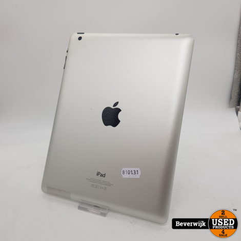 Apple iPad 4è Gen 32GB Wit iOS 10.3 - In Goede Staat