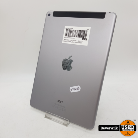 Apple iPad Air 2 32GB iOS 15.3 Black WiFi + 4G - In Nette Staat