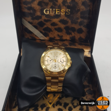 Guess Steel W13545L Goud Unisex Horloge - In Nette Staat
