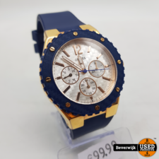 Guess W0149LS Unisex Horloge Blauw / Goud - In Nette Staat