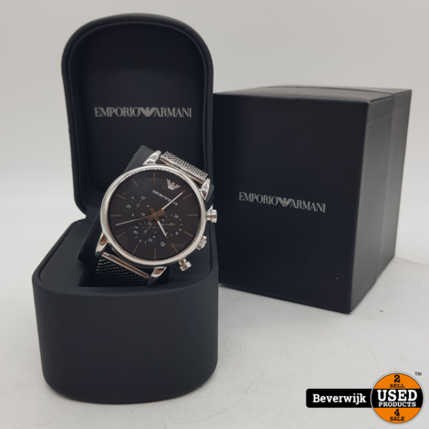 Emporio Armani AR1811 Zilver Heren Horloge - In Goede Staat