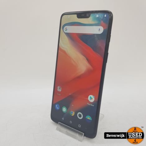 OnePlus 6 128GB Android 11 Zwart in Nette Staat