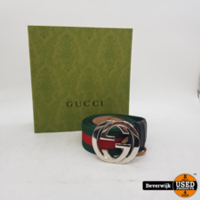 Gucci Riem Leer in Zwart - Maat 124-48 - Leer Gucci  Riem Leer - in Nette Staat